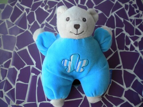 Ours Bleu À Grelot Fleur Bleu 19 Cm - Doudi