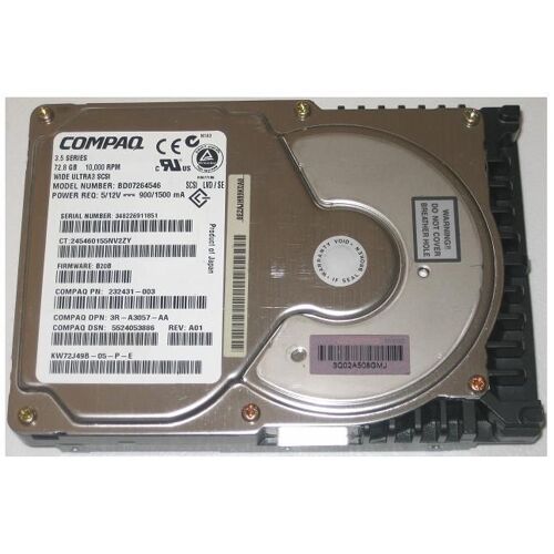 COMPAQ 5524053886 232431-003 72.8Go U3 10K RPM 3R-A3057-AA Disque dur, Sans Caddie