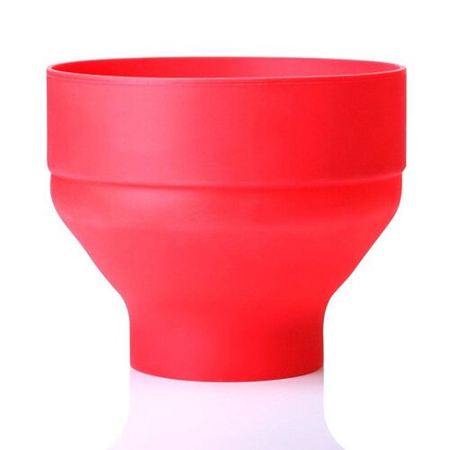 Bol À Popcorn En Silicone Pour Four À Micro-Ondes, Seau À Popcorn Replié Créatif Résistant Aux Hautes Températures Grand Seau Couvert En Silicone