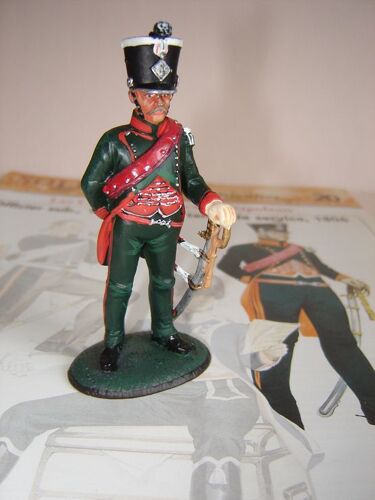 Del Prado Soldats Des Guerres Napoleoniennes Avec Fascicule : N° 20 Officier Sub, 1er Chasseur Tenue De Service 1806