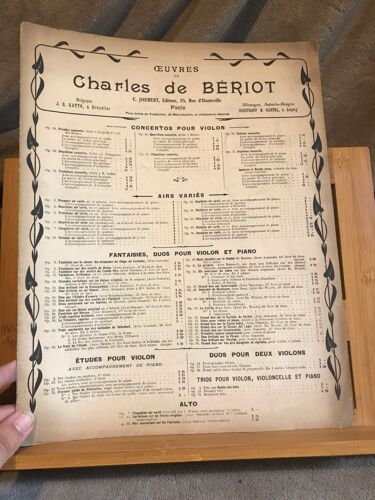 Charles De Bériot Troisième Duo Pour 2 Violons Opus 57 N°3 Partition Ed. Joubert