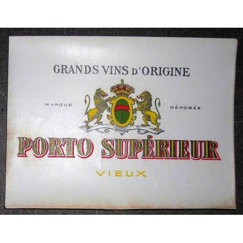 Étiquette Grands Vins D'origine  Porto Supérieur Vieux