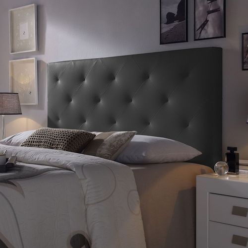 Tête De Lit Tapissé 140x60 Rombo Noir