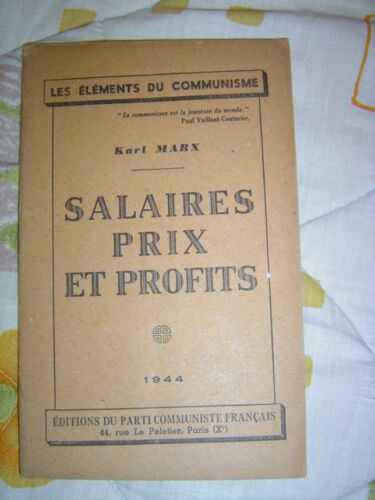 Salaires,Prix Et Profits Salaires, Prix Et Profits