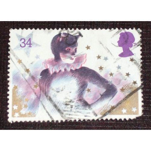 Royaume-Uni N° 1206 Oblitéré De 1986 - 34p « Noël, Coutumes De Pantomimme : Le Chat » (Ref : Gb-1206-O1)