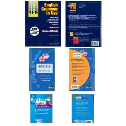 Lot 3 Livres Anglais Grammaire Vocabulaire : English Grammar In Use Cambridge (Ean 9780521436809 ) - Vocabulaire Anglais Nathan (Ean 9782091844718 ) - Bescherelle Anglais Hatier (Ean 9782218926198 )