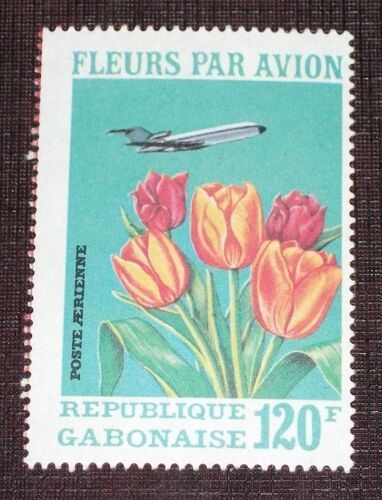 Theme Fleurs - Timbre Neuf Sans Charnière Du Gabon Poste Aérienne N° 117 (Ref : Tfl-03)