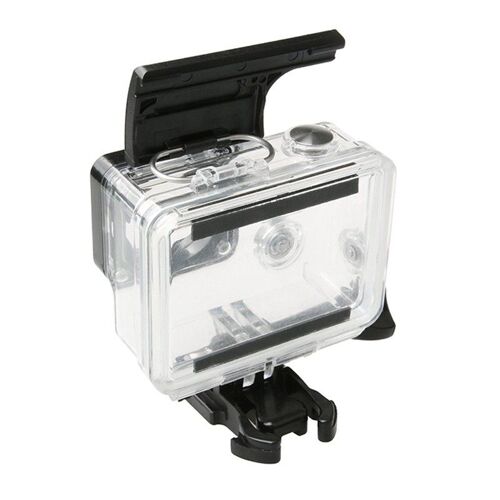 Pour Gopro HERO4 / 3 noir + Sports Action Caméra Etanche Boîtier de ABS En Plastique Porte Arrière Clip Verrou