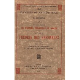 Theorie Des Ensembles Bourbaki pas cher - Meilleures offres sur le