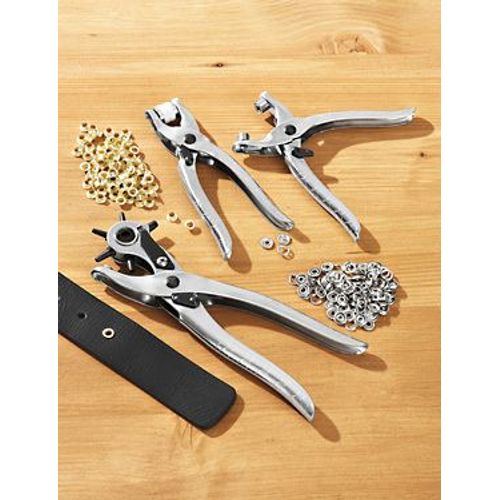 Powerfix  0066 - Kit de 3 pinces (oeillets/boutons pression/ Emporte-piéce revolver)
