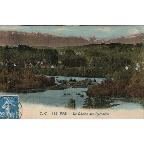 Carte Postale - Pau - Chaîne Des Pyrénées 1923