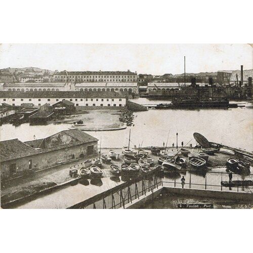 Toulon .(Var) - Le  Port , Le " Génie De La Navigation , Place Albert 1er  Et La Gare , Les Sablettes , Roches " Les Deux Frères " Et  " Cap Sicié "". 5 Cartes Anciennes .