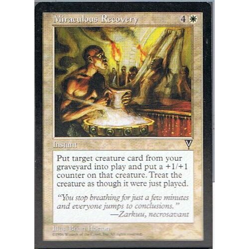 Miraculous Recovery ( Récupération Miraculeuse ) - Magic Mtg - Vision Vo  - U