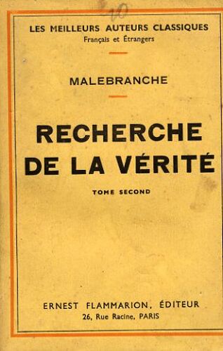 Recherche De La Verite. Tome 2