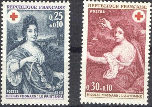 Au Profit De La Croix-Rouge. 1968  (Ref Y&t : 1580-1581)  Non Oblitérés.