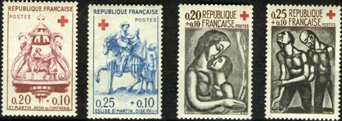 Au Profit De La Croix-Rouge. 1960 & 1961  (Ref Y&t : 1278-1279-1323-1324)  Non Oblitérés.