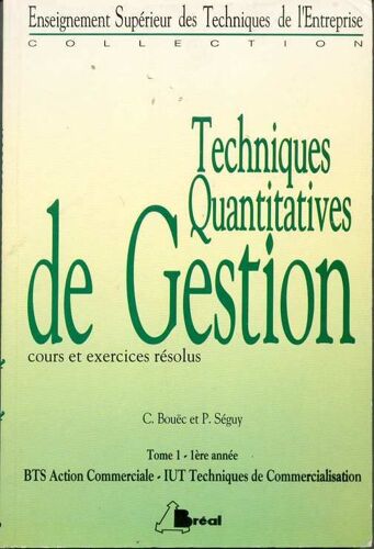 Bts Techn Quantit Gestion T1
