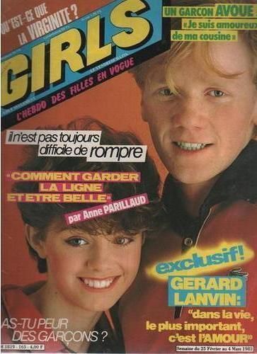 Girls Et Boys N° 165 : 1983 Gerard Lanvin (2p)/Michael Glazer/Sophie Marceau/Dustin Hoffman/Jessica Lange/Anne Parillaud