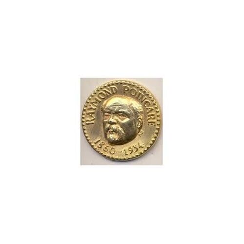 Raymond Poincaré - Total 1970 - Médaille Pièce Jeton Doré 2,5 Cm