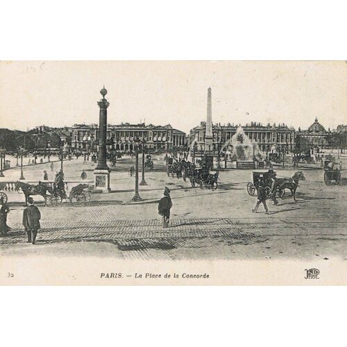 Paris - La  Place  De  La  Concorde . Carte Ancienne