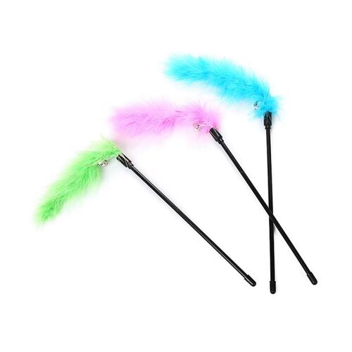 Jouet En Forme De Bâton Pour Chat, Jouet Interactif, Amusant, Coloré, Plumes De Dinde, Fournitures Pour Animaux De Compagnie, Aléatoire