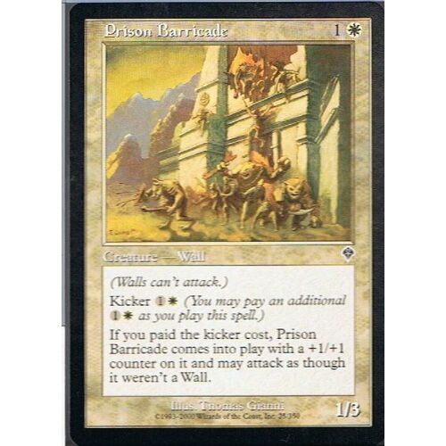Prison Barricade ( Mur D'enceinte De La Prison ) - Magic Mtg - Invasion Vo 25 - C