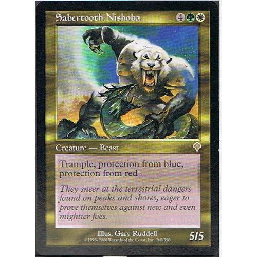 Sabertooth Nishoba ( Nishoba À Dents De Sabre ) - Magic Mtg - Invasion Vo 268 - R