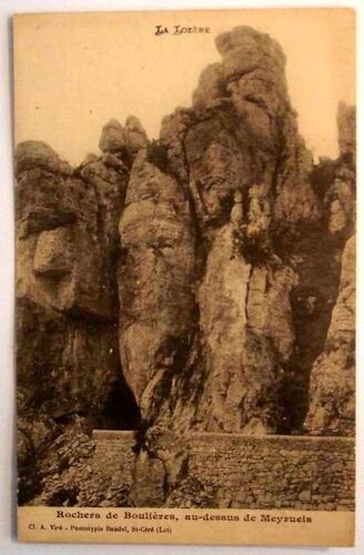 Carte Postale Ancienne La Lozere Rochers De Boulieres Au Dessus De Meyrueis