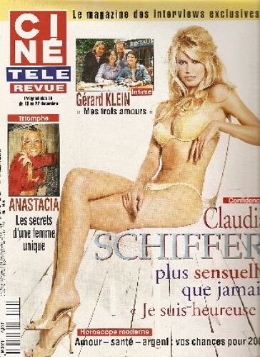 Ciné Télé Revue  N° 50 : Claudia Schiffer: Plus Sensuelle Que Jamais (4p) / Anastacia (2p) / Will Smith (2p)