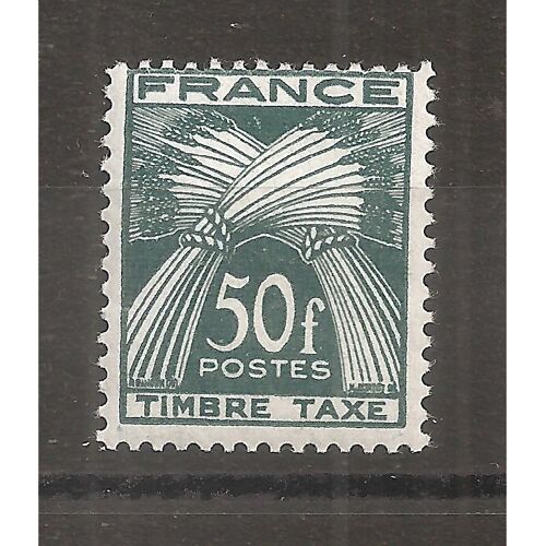 Taxe 88 (1946) Timbre Taxe 50f Vert Foncé N** (Cote 28,5e) (6707)