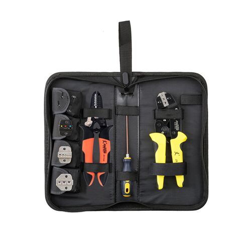 pince à sertir professionnelle 4 en 1, Terminal à cliquet d'ingénierie, embout de lacet, outil de sertissage