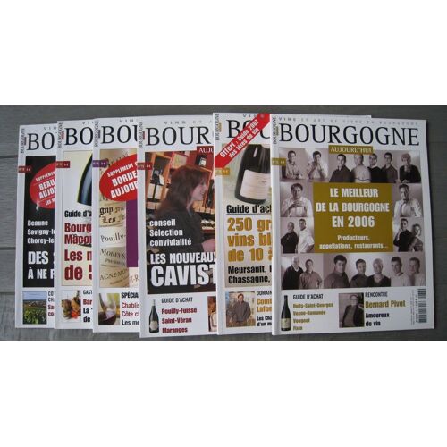 Lot. Bourgogne Aujourd'hui N° 73, 74, 75, 76, 77, 78 De 2007