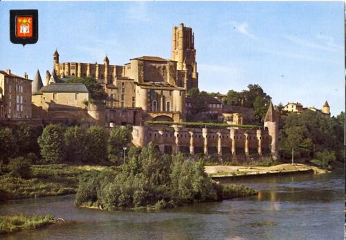 Arts Et Couleurs Du Tarn, Albi : Palais De La Berbie Et Cathédrale Sainte Cécile (13 Et 14èmè Siècles) Dominant Le Tarn, Blason D'albi (Ref 1308e)