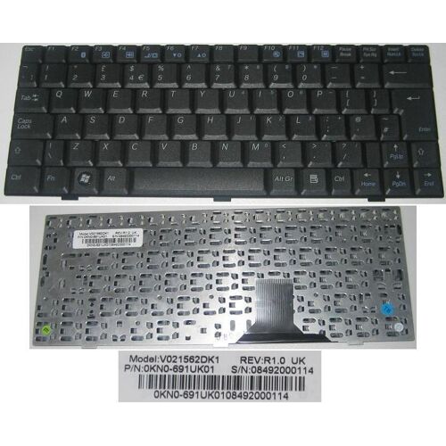 Clavier Qwerty UK Pour Packard Bell Easy Note BG45 BG46 Series, Noir / Black, Model: V021562DK1, P/N: 0KN0-691UK01