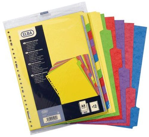 Intercalaire A Touche Neutre En Carte Lustre A4 - Jeu De 6