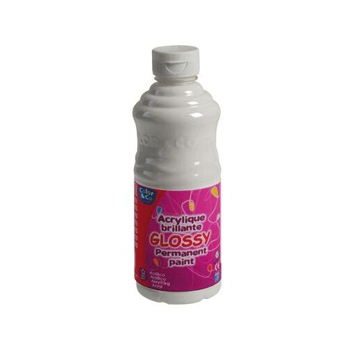 Peinture Acrylique Glossy Blanc - Flacon 500ml