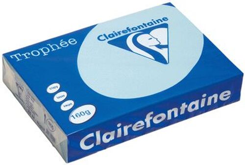 Clairefontaine Trophée - 209 microns - bleu foncé - A4 (210 x 297 mm) - 160 g/m² - 250 feuille(s) zéro plastique - papier teinté