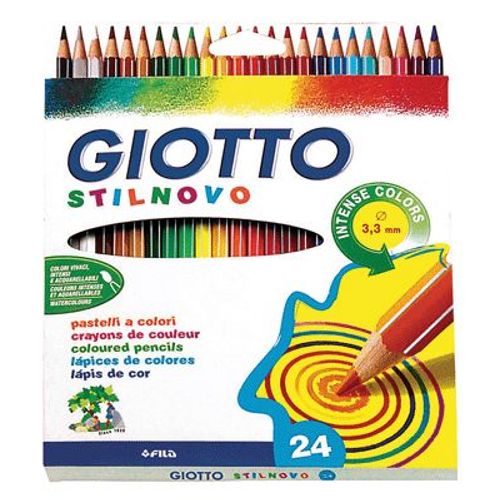 Crayon De Couleur Stilnovo Coloris Assortis - Etui De 24