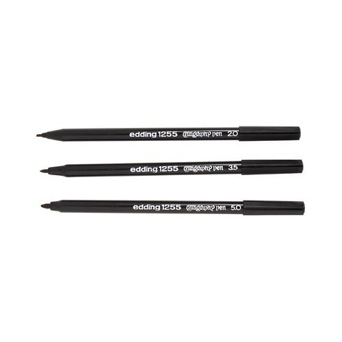 Feutres Calligraphie Noir - Blister De 3