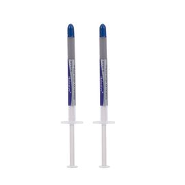 Pate thermique composée pate de dissipateur de chaleur 2pcs graisse thermique CPU VGA LED Chipset Silicone Platre pour tous les refroidisseurs HY510 Gris