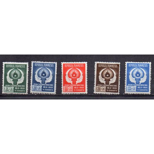 Indonésie- Série De 5 Timbres Neufs- Jeux Olympiques De Djakarta