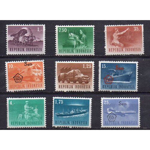 Indonésie- Lot De 9 Timbres Neufs De 1964