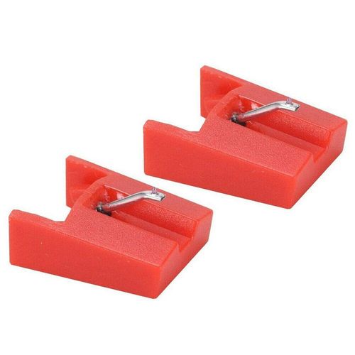 Tourne-Disque Aiguille Saphir À Pointe En Céramique Aiguille Remplacement De La Pointe Du Stylet Pour Platine Phonographique Compatible Avec Les Tourne-Disques Crosley Fisher Ion Otto Rouge Pack De 2