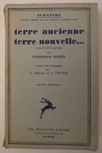 Terre Ancienne, Terre Nouvelle... Rieder, 1931