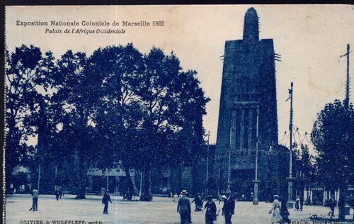 Carte Postale De Marseille (Bouches Du Rhône) Exposition Nationale Coloniale De 1922 : Palais De L' Afrique Occidentale