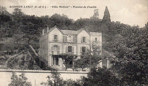 Cpa Debut Xx Eme Siecle -Bourbon Lancy - 71 - Saone Et Loire -Villa Medicis - Pension De Famille- Non Ecrite