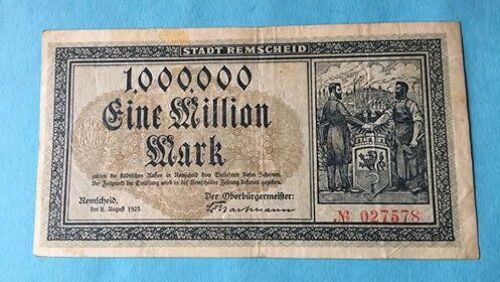 Billet Allemagne / Stadt Remscheid 1 000 000 Mark - 1923