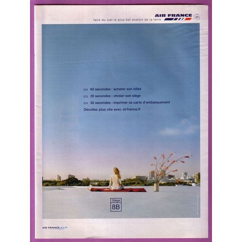 Publicité Papier - Air France - K L M De 2007
