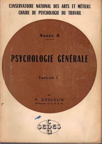 Année A - Psychologie Générale - Fascicule 1