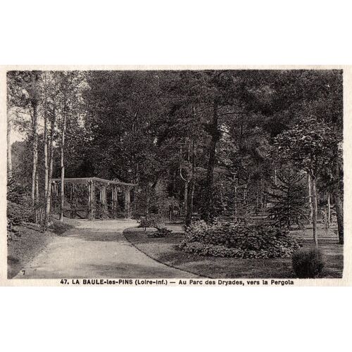 Carte Postale Ancienne, France, Loire Atlantique ( 44 ), La Baule Les Pins, Au Parc Des Dryades Vers La Pergola
